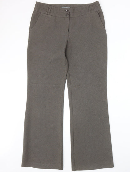 Womens UK Size 12 Atmosphere Regular Fit  Brown Trousers
