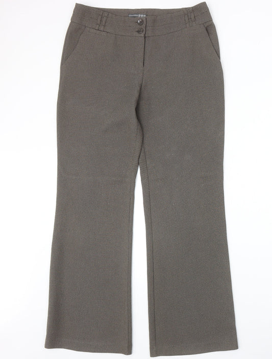 Womens UK Size 12 Atmosphere Regular Fit  Brown Trousers