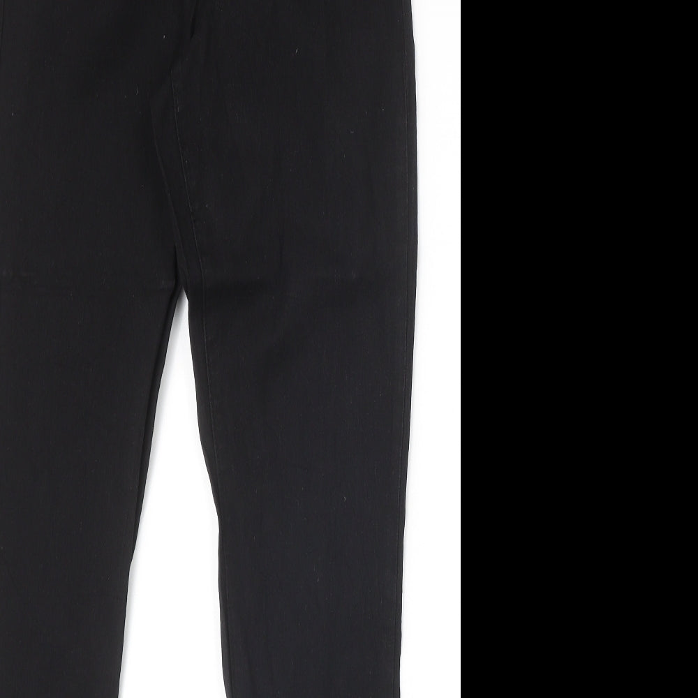 Denim & Co. Womens Black Cotton Jegging Trousers Size 12 Regular