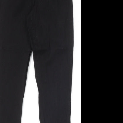 Denim & Co. Womens Black Cotton Jegging Trousers Size 12 Regular