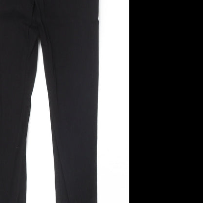 Denim & Co. Womens Black Cotton Jegging Trousers Size 12 Regular