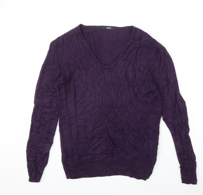Womens UK Size 10 Marks and Spencer Purple Pullover Jumper