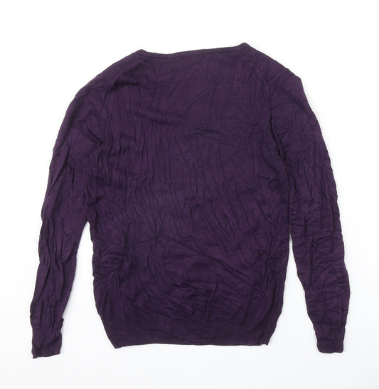 Womens UK Size 10 Marks and Spencer Purple Pullover Jumper