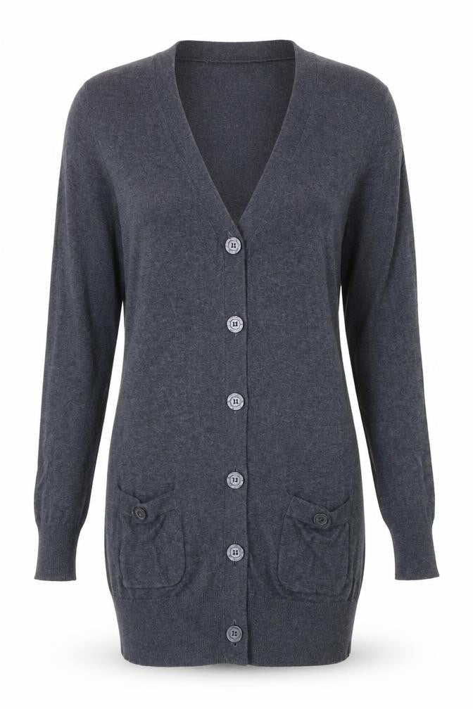 Womens UK Size S Mango Blue Cardigan Jumper