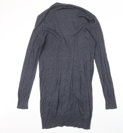 Womens UK Size S Mango Blue Cardigan Jumper