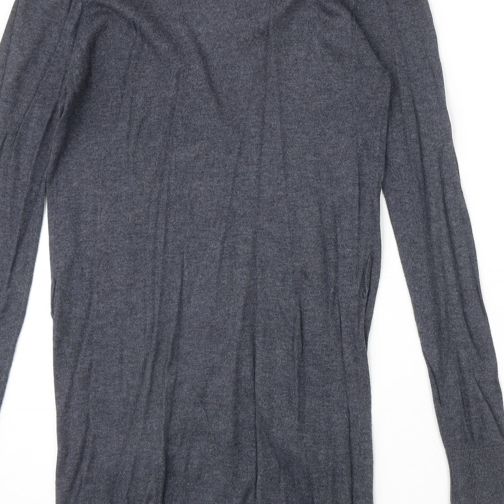 Womens UK Size S Mango Blue Cardigan Jumper