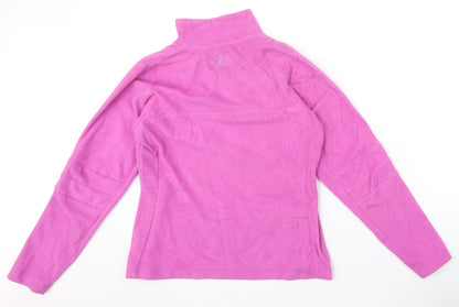 Protest Womens Pink Polyester Pullover Sweatshirt Size 10 Zip
