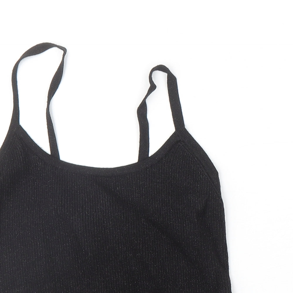 Mixin Womens Black Viscose Camisole Tank Size S Scoop Neck - Size S-M