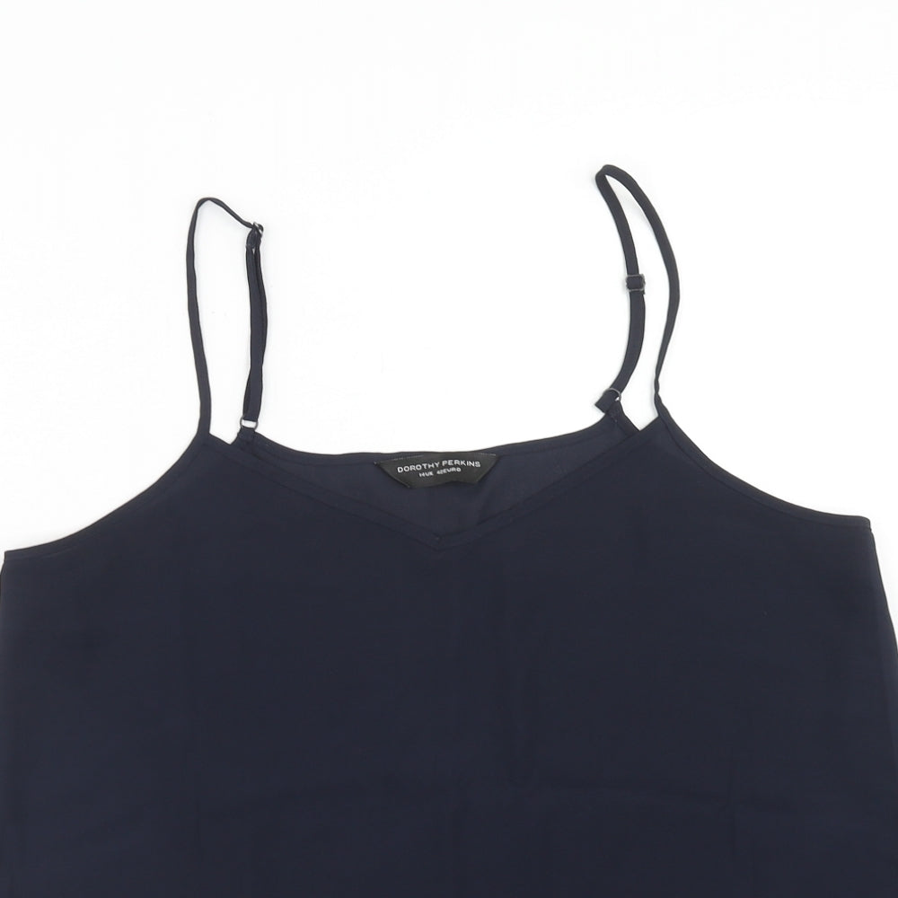 Womens UK Size 14 Dorothy Perkins Blue Camisole Tank