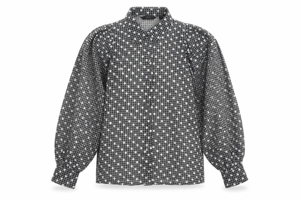 Womens UK Size 10 NEXT Black Basic Button-Up