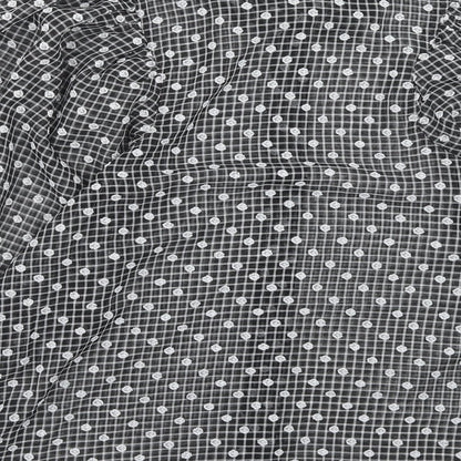 Womens UK Size 10 NEXT Black Basic Button-Up