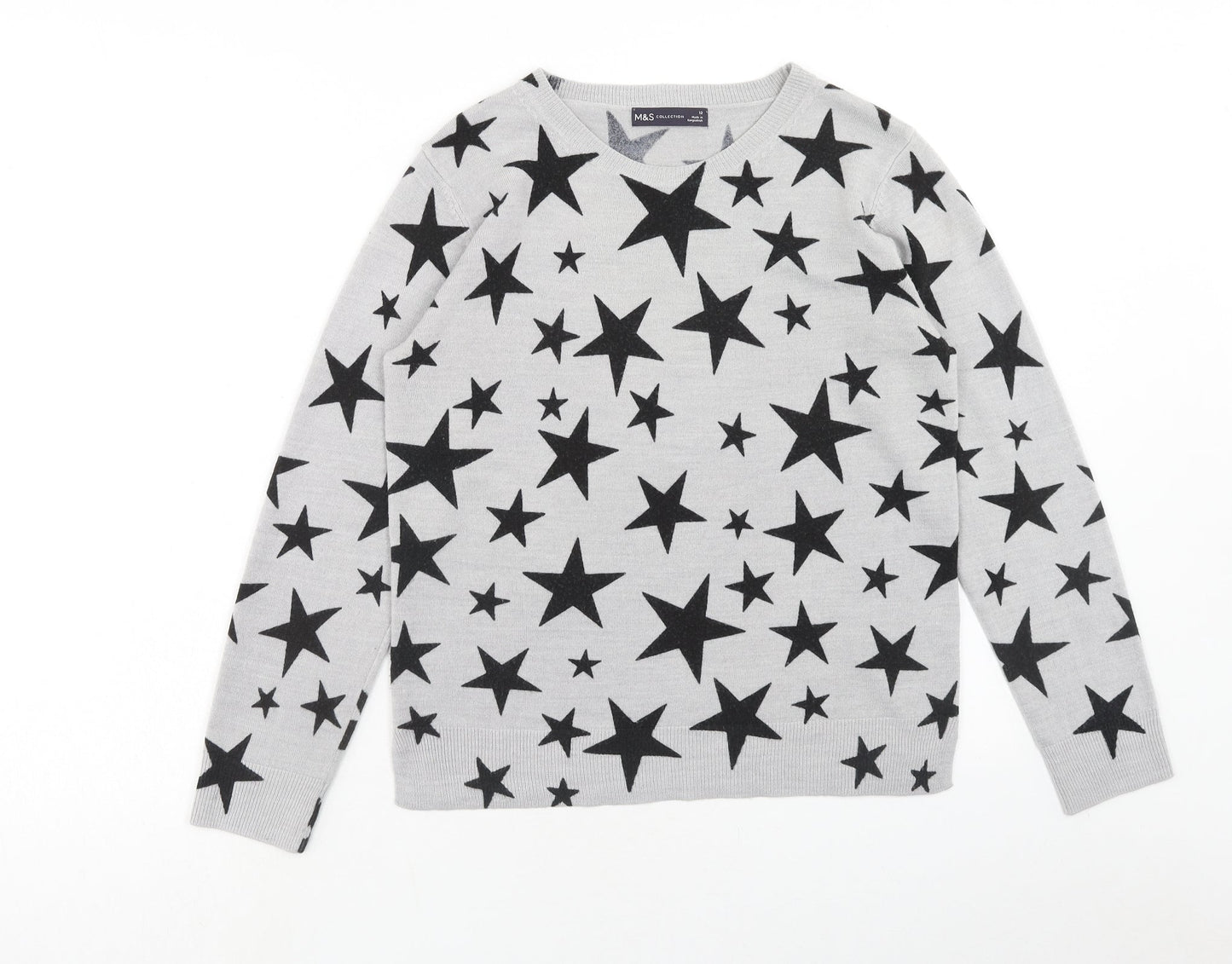 Womens UK Size 12 Marks and Spencer Grey Pullover Jumper