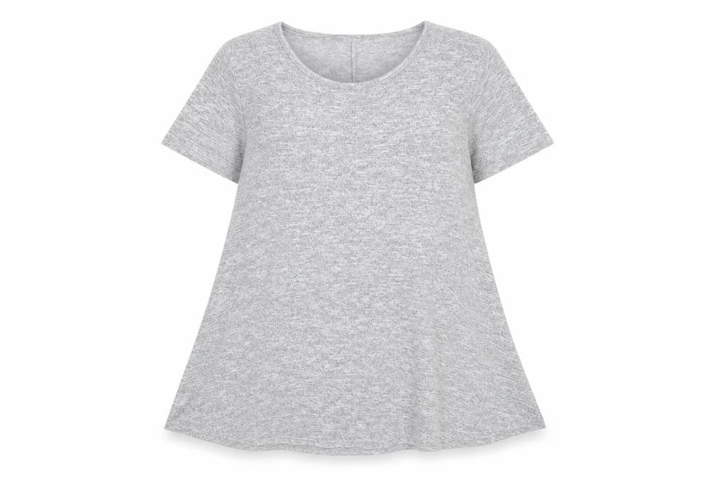 Womens UK Size 6 New Look Grey Tunic T-Shirt