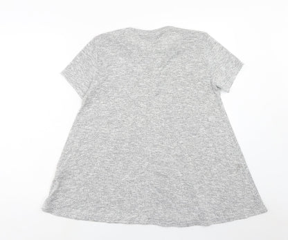 Womens UK Size 6 New Look Grey Tunic T-Shirt