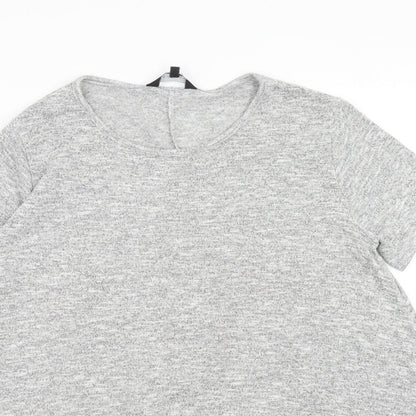 Womens UK Size 6 New Look Grey Tunic T-Shirt