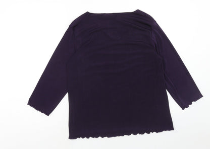 Womens UK Size M Bonmarché Purple Basic Blouse