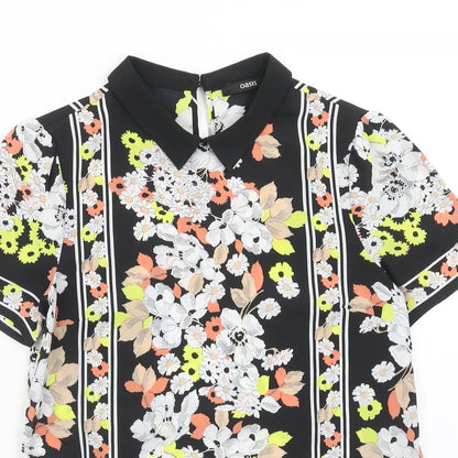 Womens UK Size 8 Oasis Multicoloured Basic T-Shirt