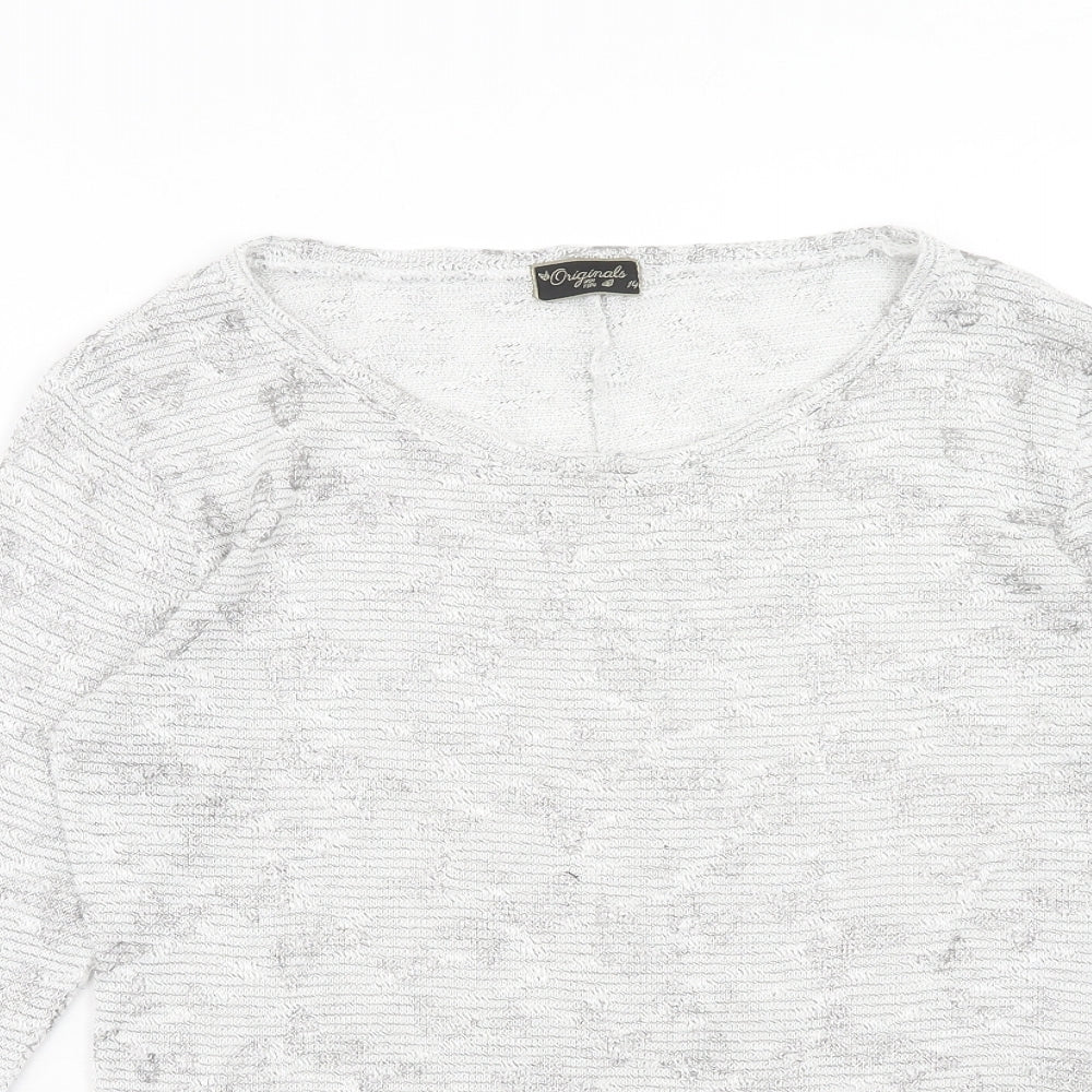 Womens UK Size 14 Original Grey Pullover Jumper