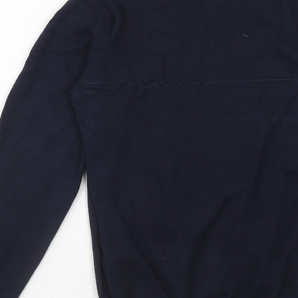 River Island Mens Blue Polyester Polo Size XS Collared Button