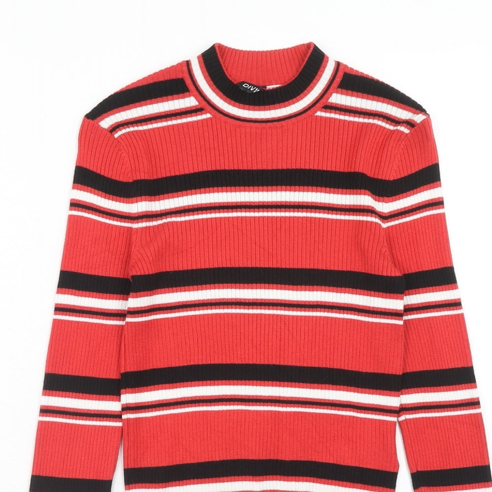 Womens UK Size XS H&M Red Pullover Jumper