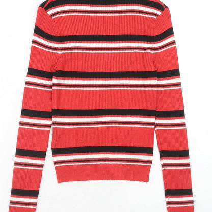 Womens UK Size XS H&M Red Pullover Jumper