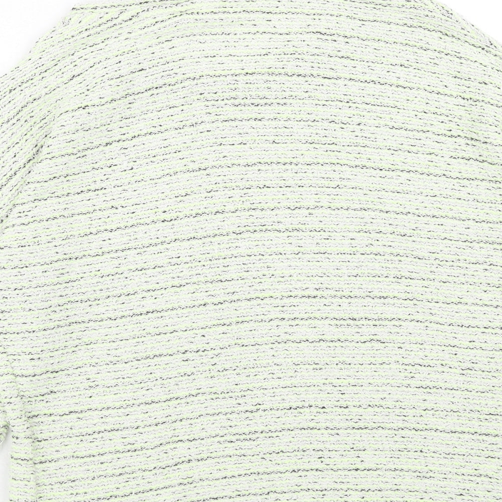 George Womens Green Round Neck Striped Cotton Pullover Jumper Size 16