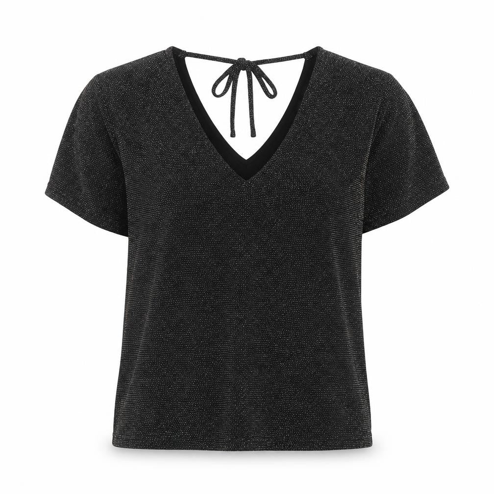 Womens UK Size 8 Peacocks Black Basic Blouse