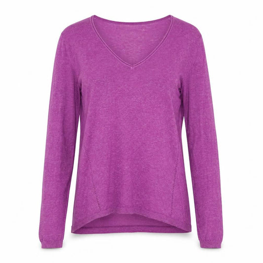 Womens UK Size 10 La Redoute Purple Pullover Jumper
