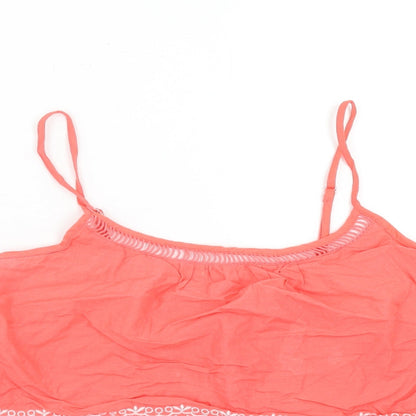 Atmosphere Womens Pink Cotton Basic Tank Size 10 Round Neck