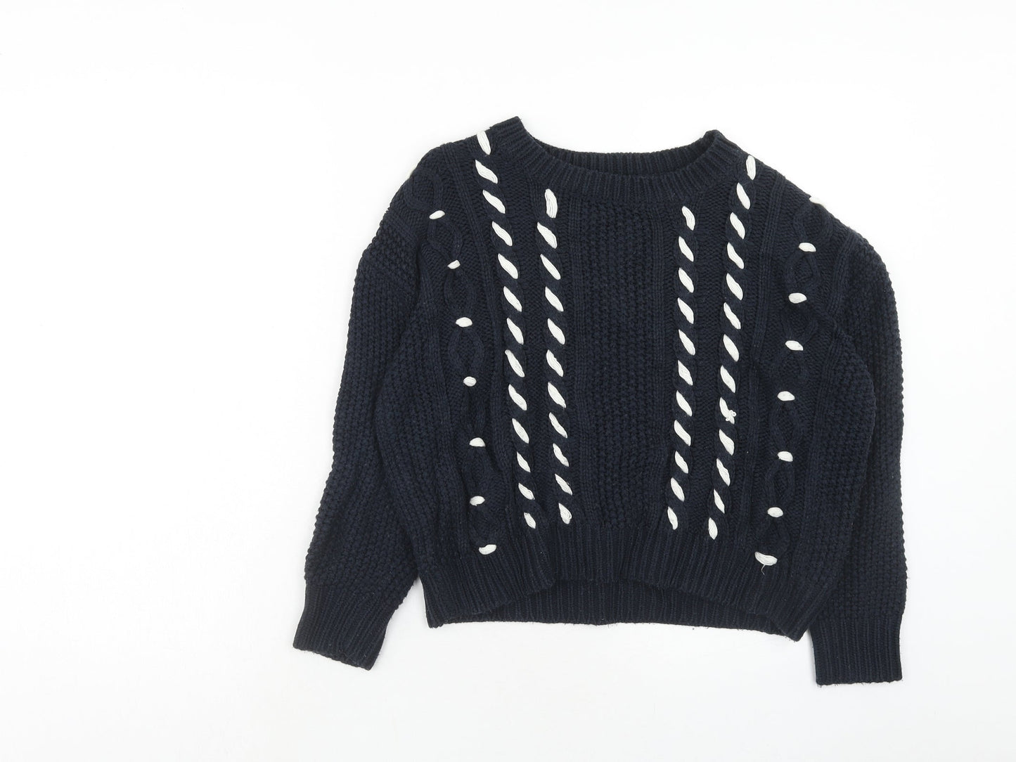 Womens UK Size 10 Louche Blue Pullover Jumper
