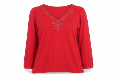 Womens UK Size 14 papaya Red Pullover Jumper