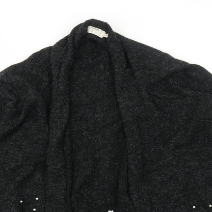 Womens UK Size S Cream Grey Cardigan Jumper