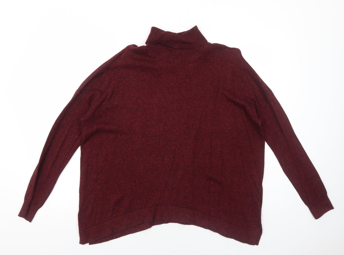 Sportsgirl Womens Red Roll Neck Cotton Pullover Jumper Size M