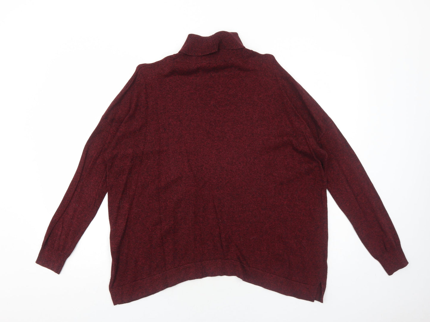 Sportsgirl Womens Red Roll Neck Cotton Pullover Jumper Size M