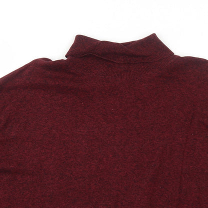 Sportsgirl Womens Red Roll Neck Cotton Pullover Jumper Size M