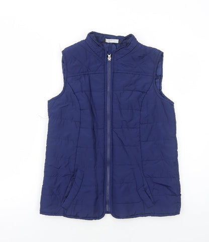 Womens UK Size 10 Bonmarché Blue Gilet