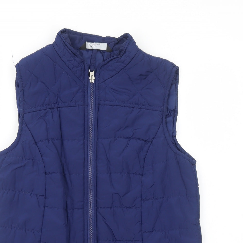 Womens UK Size 10 Bonmarché Blue Gilet