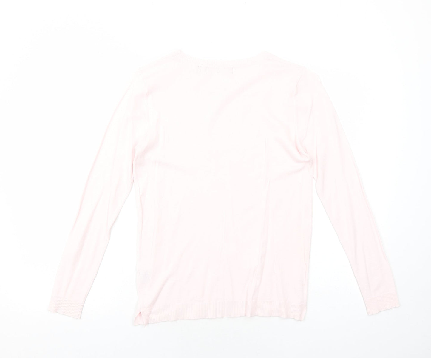 525 america Womens Pink Round Neck Nylon Pullover Jumper Size S