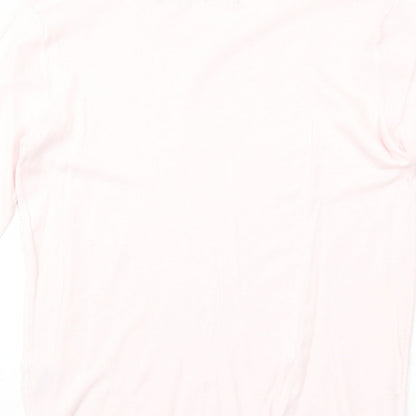 525 america Womens Pink Round Neck Nylon Pullover Jumper Size S