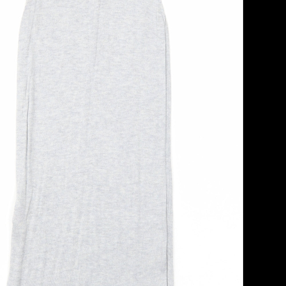 Peacocks Womens Grey Nylon A-Line Size 8 Round Neck Pullover