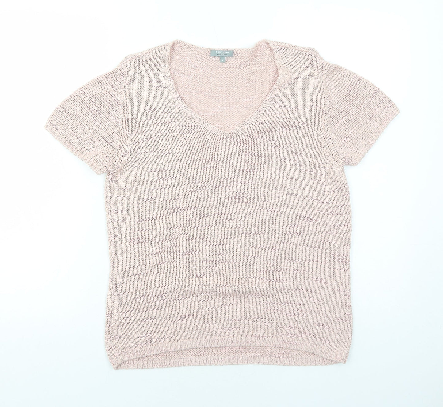 Womens UK Size L Per Una Pink Basic T-Shirt