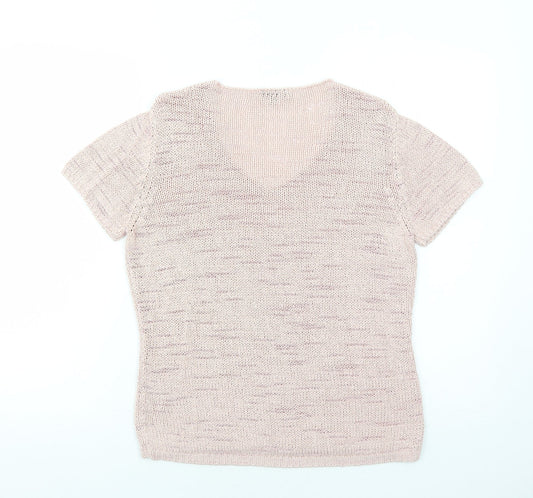 Womens UK Size L Per Una Pink Basic T-Shirt