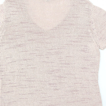 Womens UK Size L Per Una Pink Basic T-Shirt