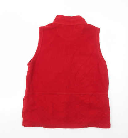 EMW Womens Red Gilet Jacket Size M Zip