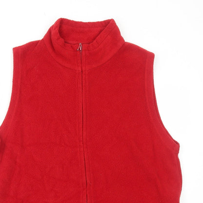 EMW Womens Red Gilet Jacket Size M Zip