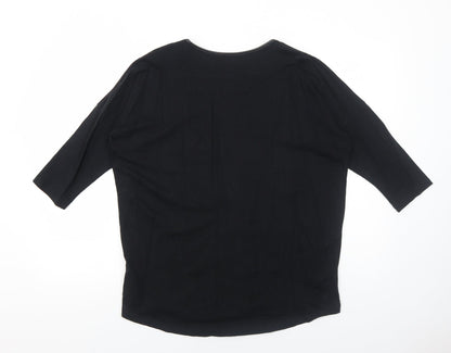 Womens UK Size L ESMARA Black Basic Blouse