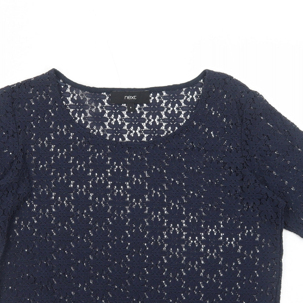 Womens UK Size 8 NEXT Blue Basic T-Shirt