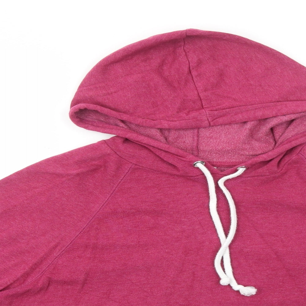 H&M Womens Pink Cotton Pullover Hoodie Size M Pullover