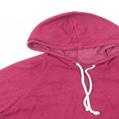 H&M Womens Pink Cotton Pullover Hoodie Size M Pullover