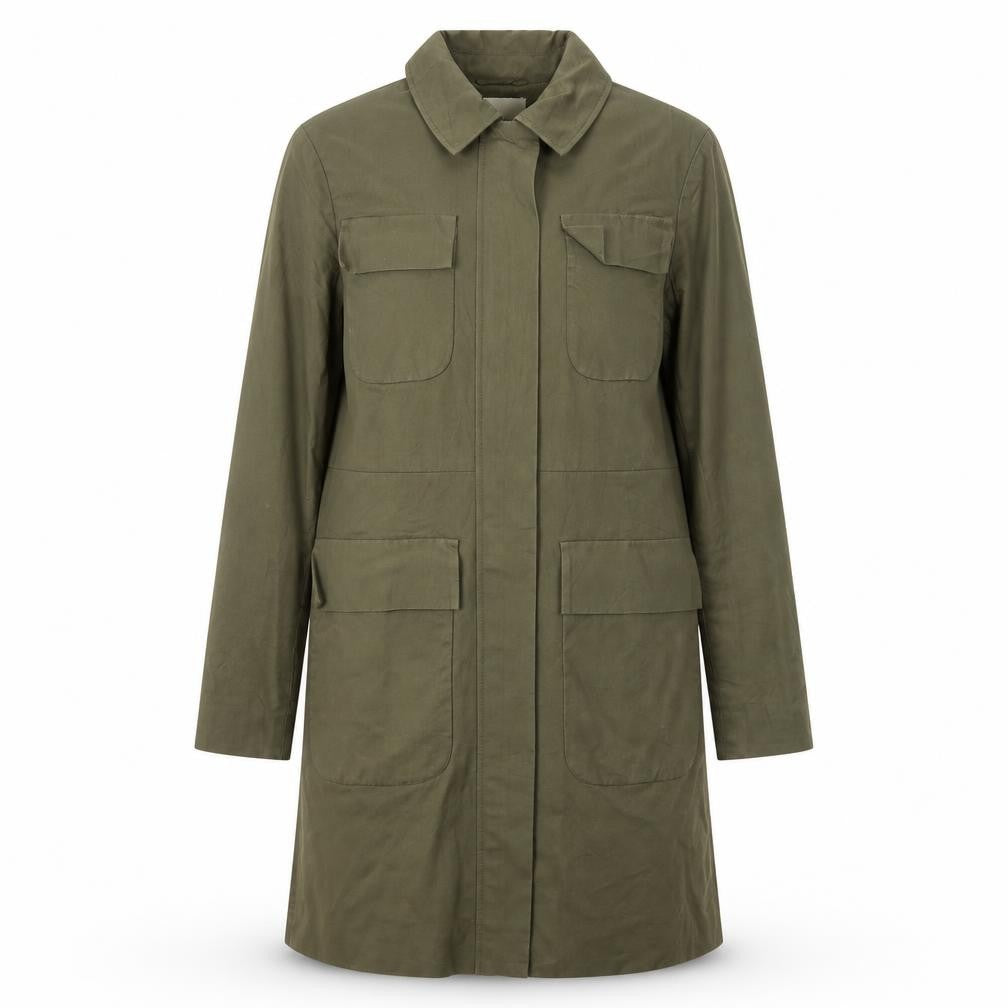 Womens UK Size 6 ASOS Green Rain Coat